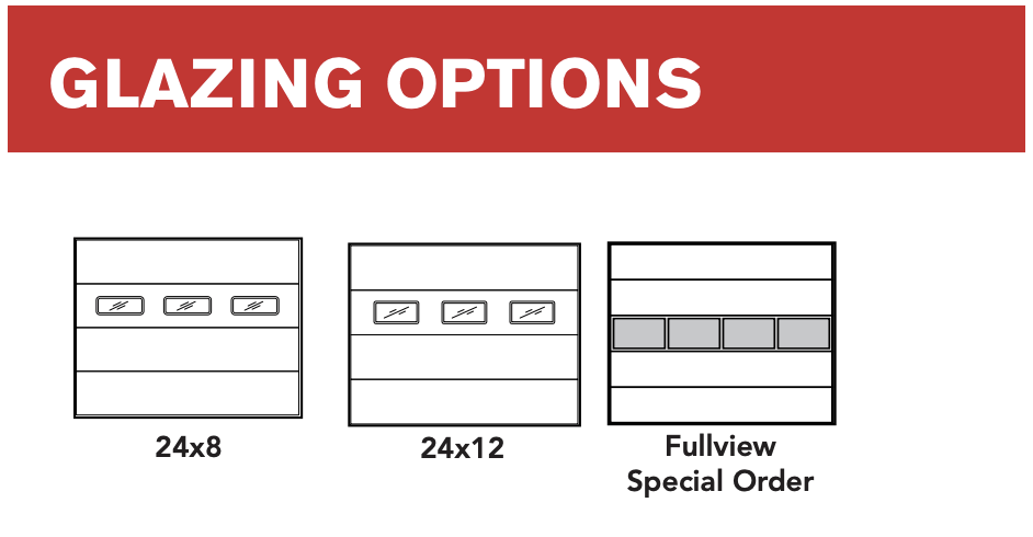glazing options T175 commercial door